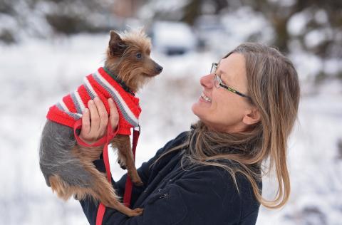 Vanessa Porter with Handsome the dog
