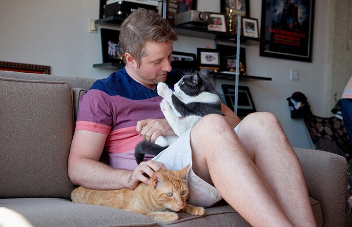 Tim with Crash and Professor X