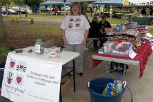 Janice tabling for Cooper's Cupboard