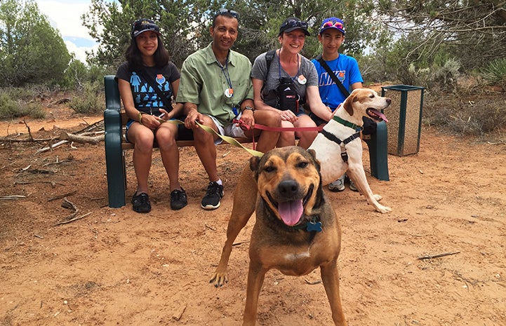 Volunteer Hailey Shah enjoying time with her family at Dogtown