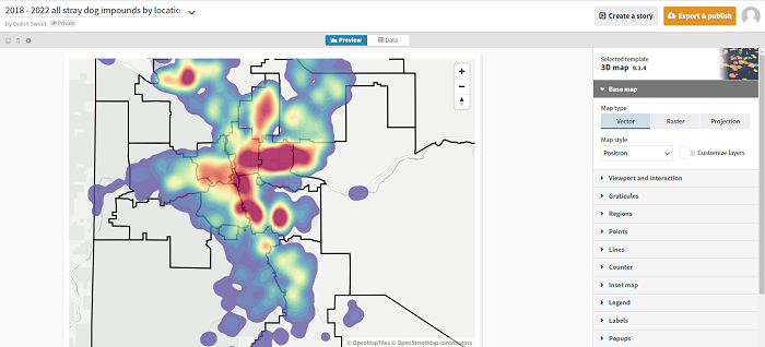Stray impound heat map