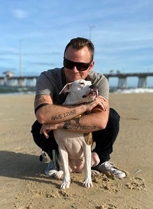 John Graves with dog