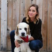 Heather Owen with a fluffy dog